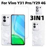 3in1 For Vivo Y31Pro 5G Y29 4G Tempered Glass Screen Protector for Vivo Y05 Y31 5G Y19S Y04 Y03 Y03T