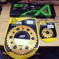 >>READY STOK<<YAMAHA Y16ZR/Y15ZR/FZ150I PROTAPER 428HX132 GOLD SPOCKET SET 6 LUBANG RANTAI AJI RACIN