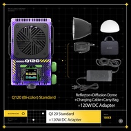 Sidande ไฟลบเงาแบบพกพา120วัตต์แบบสองสี2700K-6500K 15ชนิดไฟเอฟเฟ็กต์