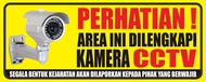Cetak Print Logo Stiker CCTV Area Murah