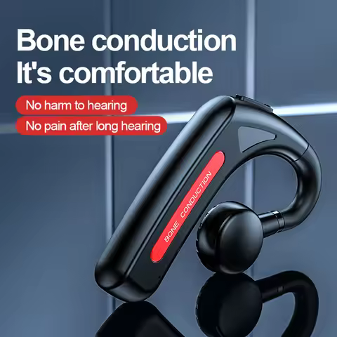 Ear Clip Type Bone Conduction Wireless Headphone Handfree Wireless Headphone with Microphone for Bus
