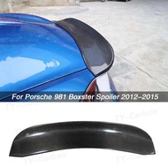 Real Carbon Fiber Rear Roof Trunk Spoiler Duckbill Wing For Porsche Boxster S GTS 981 2013- 2015 Dec