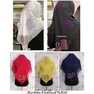 tudung merdeka exclusive batu copy swarovski