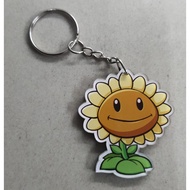 plants vs zombie plants&zombie keychain 2d sunflower
