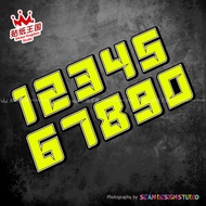 [Taiwan Shipment] Sticker Kingdom Rider Lucky Number Car Track Customized Helmet Motorcycle Reflecti
