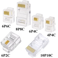 RJ11 6P2C 6P4C 6P6C 4P4C 8P8P 10P10C Telephone Internet Modular Plug Jack Connector Crystal Heads Go