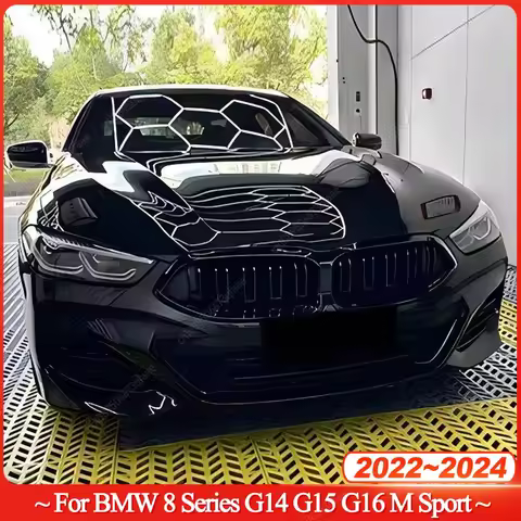 Dual Slat Gloss Black Front Grille Kidney Grill For BMW 8 Series G14 G15 G16 840i 840d M850i M-Sport