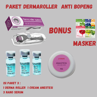 DERMA ROLLER PENGHILANG BOPENG JERAWAT PAKET DERMAROLLER ALAT KECANTIKAN DERMA ROLLER TITANIUM BONUS