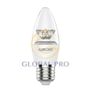 Aurore Clear Crown 6W B38 E27 LED Candle Bulb Warm White 3000K