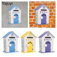 Yajuyi Wall Mount Mailbox Garden Wooden Post Box Mail Box Farmhouse Letter Box Outdoor