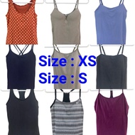 Tank Top With 2 Hand Bras. Bra Uni_ Close bratop uniqlo size S XS Only Vs The Table.