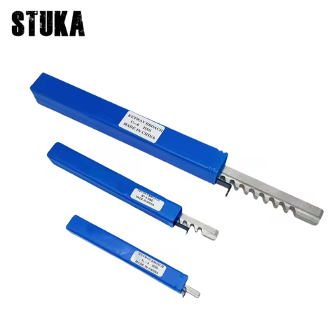 Stuka B-Series Push Type Keyway Broaches HSS Keyway Tools for CNC Machine Tool B1-4/5mm 1/8‘’B 3/16'