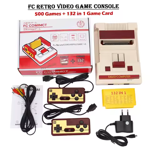 8 Bit For FC Video Game Console Built in 500+132 Classic Games Family Computer TV Game Support Game 