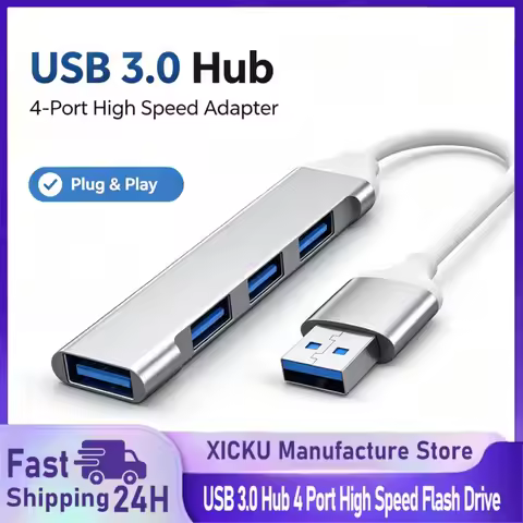 USB 3.0 Hub USB Hub 4 Port High Speed Type c Splitter 5Gbps For PC Computer Accessories Multiport HU
