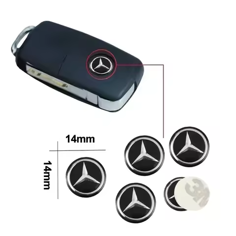 For Mercedes Benz AMG CLA W206 W220 W211 W212 W210 W221 W222 Accessories Car Remote Key Sticker Alum