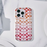 【COACH】iPhone 14 系列 精品手機殼 粉紅經典大C