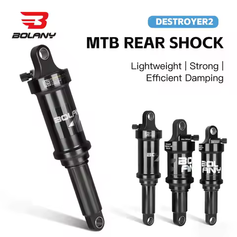 BOLANY MTB Rear Shock Damping Air Shock 165/190/210/230mm Air Adjustable Rear Suspension for Downhil