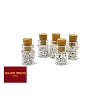 💯Silver 999 Pure Fine Silver 5 to 20gm  Grains Bottle 999纯银珠实心小银豆