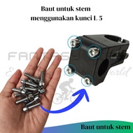 Fantasy Bicycle stem bolts L 5 key bolts for bicycle handlebar mounts