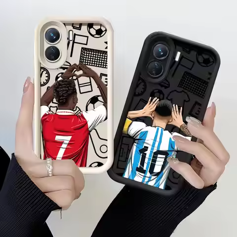 Soft Cover Phone Case for Xiaomi Redmi 14C 9C A3 A2 A1 + 13C 12C 10C 9T 10A 9A Cartoon Football Numb