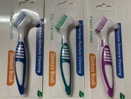 แปรงสีฟันสำหรับทำความสะอาดฟันปลอม Effective Denture leaning Denture Brush 2 layers bristles