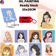 -EASYSHOP- KIDS-FRAME- 20x20cm DIY Oil Painting-Paint By Numbers on Canvas KIDS SERIES儿童油画