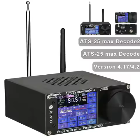2026 Newly Official 4.2/4.17 ATS25 Max Decoder II/I Bluetooth Full Radio Receiver FM SW SSB MW LW Re