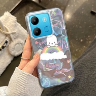 Casing hp For Infinix Smart 7 Tecno Spark Go 2023 Tecno Pop 7 Pro Case Rainbow Dog Pattern Case HP C