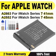 A2663 A2552 Battery For Apple Watch Series 7 Series7 iWatch7 41mm 45mm Brand-New Bateria + Adhesive 