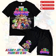 Super Mario Galaxy The Movie Kids' T-Shirt and Shorts Set with Free Name Super Mario Galaxy Movie Mo