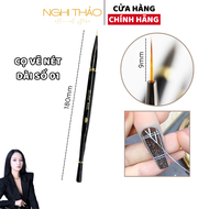 Cọ vẽ nail  cọ nét nail Jeliva 9mm số 01 Nghi Thảo
