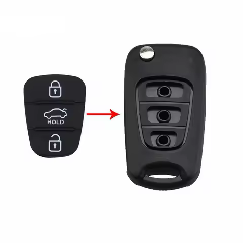 Car Silicone Key 3 Button Case for Hyundai I20 I30 IX35 I35 Solaris RIO Elantra for Kia K5 Verna Pic