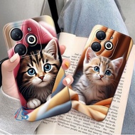 [SHARK CASE] Softcase ITEL A70 A60 A60S P40 S23 S23 PLUS Cute Cat Motif - Itel Casing - Itel Cesing 