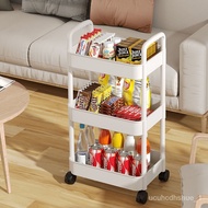 🚢Storage Rack Trolley Trolley Household Living Room and Kitchen Dormitory Movable Storage Rack Snack Toy Article Storage