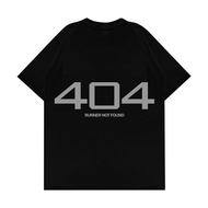 Fakelab TS 404 Runner Not Found Black White White Black Running T-Shirt/ Sports T-Shirt/