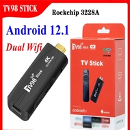 【Customizable】 Tv98 Mini Tv 12.1 4k Tv Box 2.4g/5g Dual Wifi H.265 2gb 16gb Smart Media Player Set Box