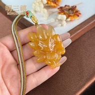 黃龍玉福袋吊墜 黃玉貔貅財神掛件 葫蘆項鏈 景區