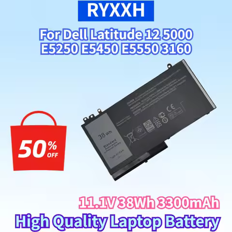 New RYXXH 11.1V 38Wh 3300mAh Battery for Dell Latitude 12 5000 E5250 E5450 E5550 3160 E5270 E5470 Hi