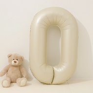 White 32"/40" Black Number Balloon 0-9(Zero-Nine), Big Size Happy Birthday Balloon, Foil Helium Big 