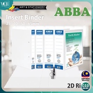 Abba 2D Ring File PVC A4 White 25 / 40 / 50 / 65mm Fail Puith File Organiser