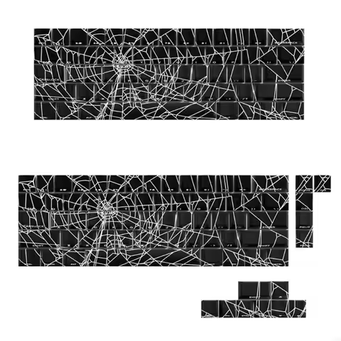 Y4QF 64/74Key Side Print Translucents Keycaps Spiders Web Original Profile Sublimations Backlit Keyc