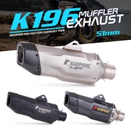Motorcycle Exhaust Muffler Modified For F850GS F750GS z900 cbr650 z1000 r1 r3 Tmax560 Stainless Stee