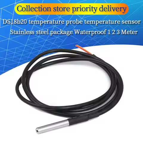 DS18b20 temperature probe temperature sensor 1M 2M 3M DS1820 Stainless steel package Waterproof 18B2
