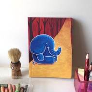 空白牛皮厚筆記本 ∣ 森林小象