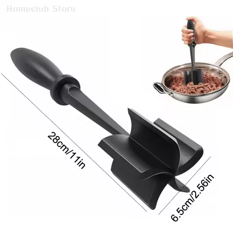 ABS Handheld Meat Chopper Masher 28x6.5cm Heat Resistant Non-Stick Potato Masher Kitchen Meat Tools