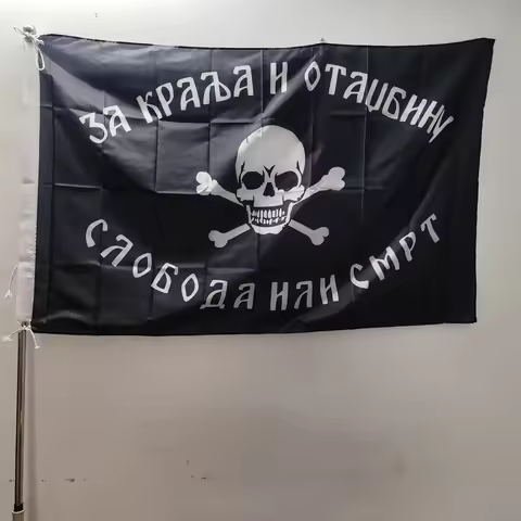 Jolly Roger Pirate Flag 90x150cm Pirate Skull And Cross Crossbones Sabres with Grommets