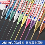 [In ] Germany edding Paint Pen Industrial High Temperature Resistant Stone Painting Marker Metal Touch-Up Paint Plastic Touch-Up Paint Tire Marker Graffiti Color Oily Marker Waterproof Alcohol-Proof Non-