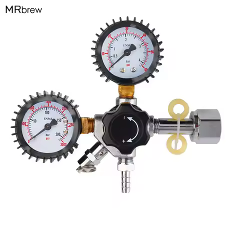 Dual Gauge CO2 Regulator for Draft Beer Home brew 0~3000psi, 0~60psi, CGA320