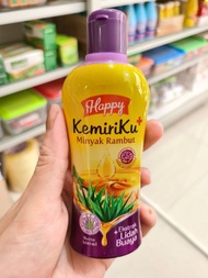 MINYAK KEMIRI PLUS EKSTRAK LIDAH BUAYA HAPPY KEMIRIKU / MINYAK RAMBUT HAPPY KEMIRIKU PLUS EKSTRAK LIDAH BUAYA / HAPPY KEMIRIKU PLUS MINYAK KEMIRI PLUS LIDAH BUAYA / MENYUBURKAN RAMBUT / MENGURANGI KERONTOKAN / MINYAK KEMIRI RAMBUT