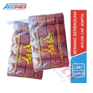 Benang Nilon Coklat Cap Jempol [1 Set / 20 Roll] / Benang Sol Sepatu / Nylon / Benang Layangan / Tal